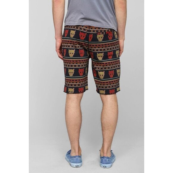 Men's Urban Outfitters Devils Harvest Printed Knit Skull Shorts Size XL - Picture 2 of 10